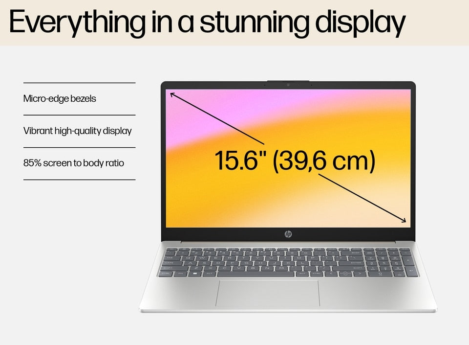HP laptop silver